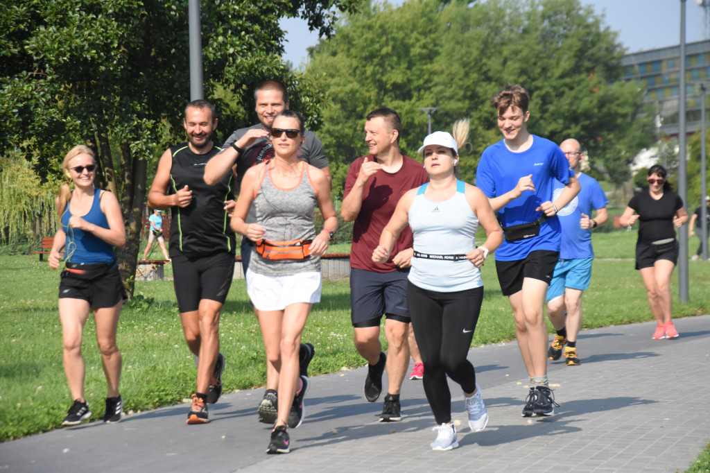 Parkrun w parku na Słodowie