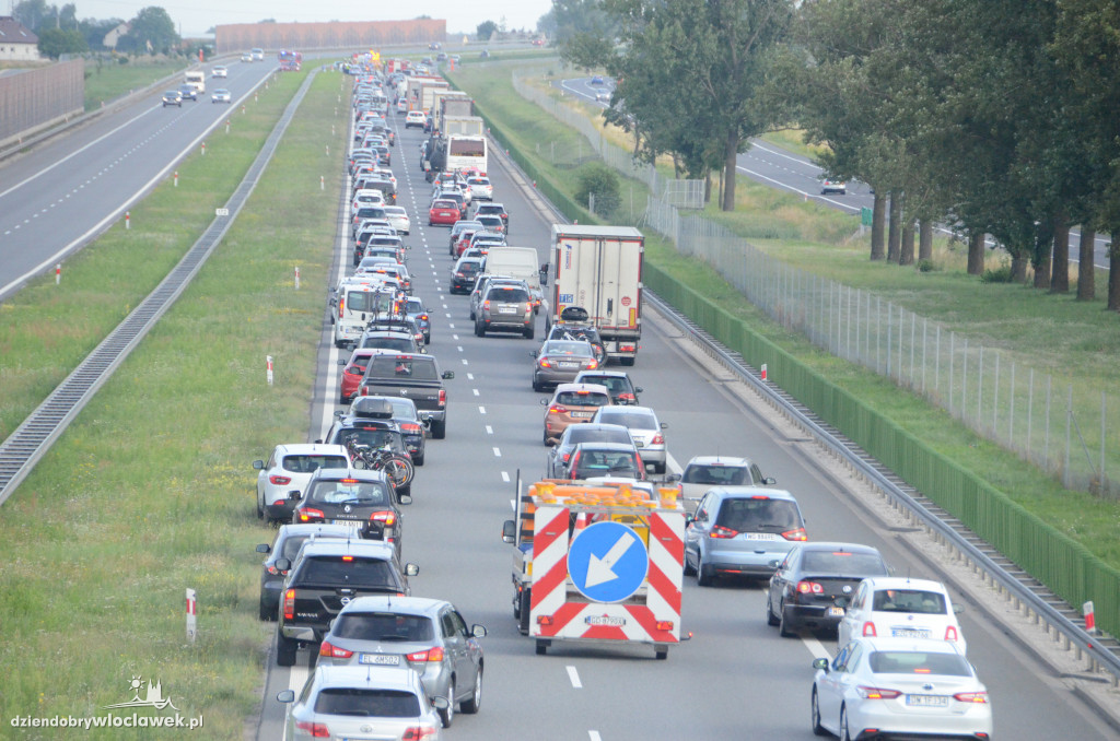 Na autostradzie A1 zderzyło się kilka aut