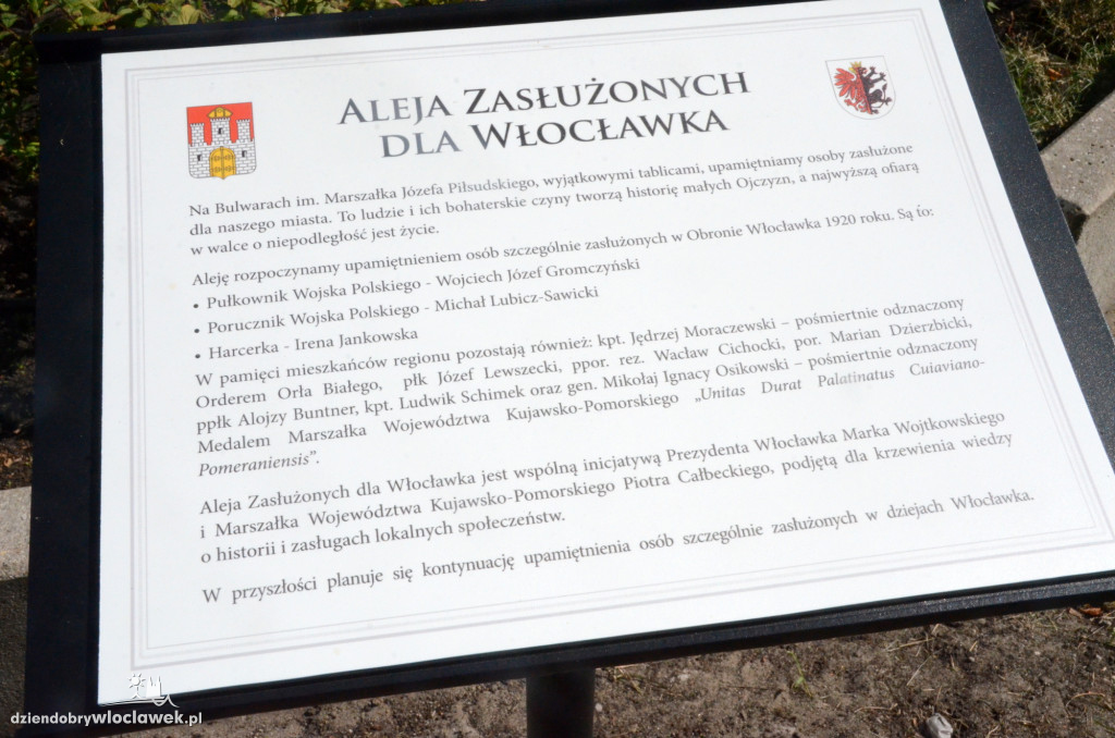 Odsłonięcie Alei Zasłużonych dla Włocławka