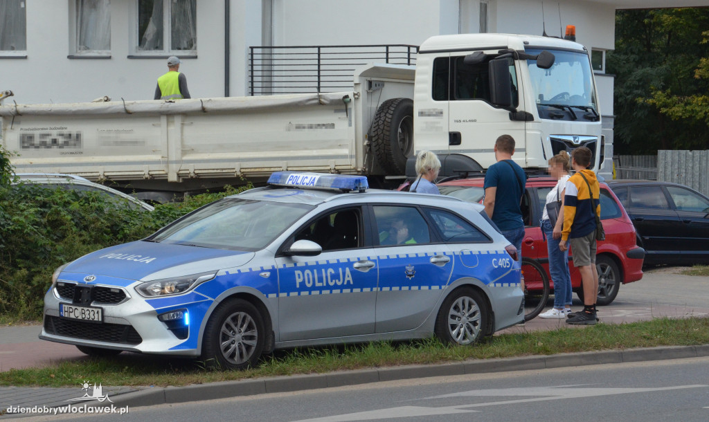 Potrącenie rowerzysty przy ul. Kapitulnej