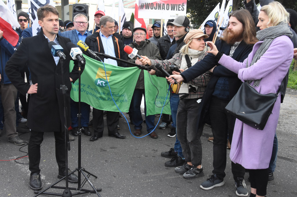 Protest rolników przed Anwilem