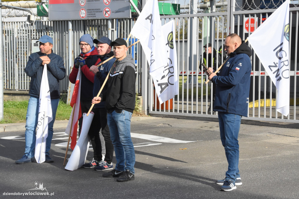 Protest rolników przed Anwilem