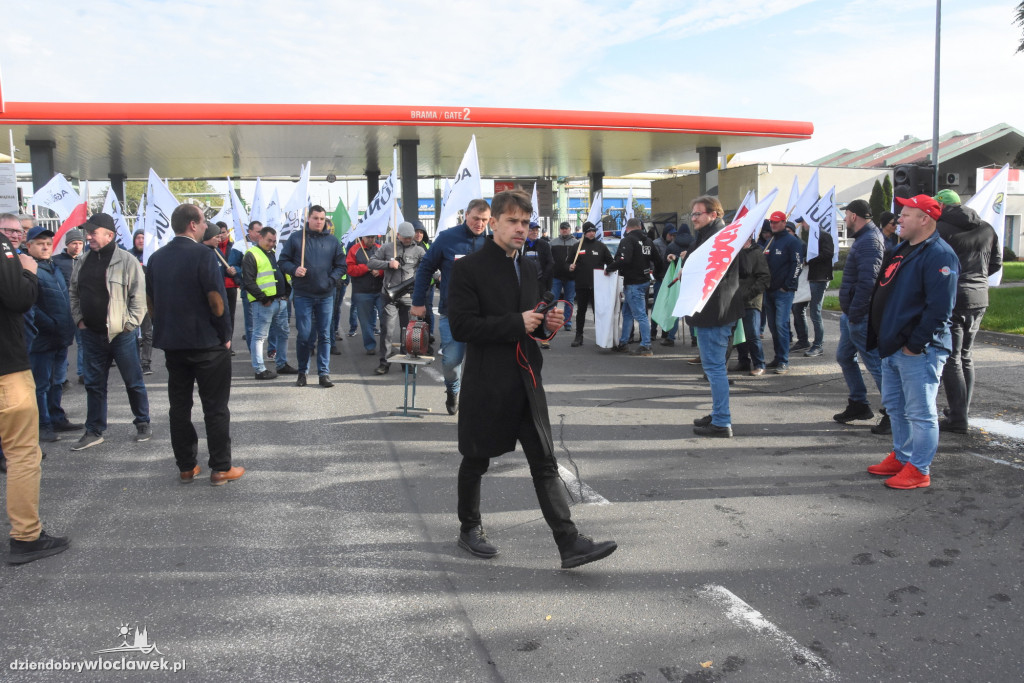 Protest rolników przed Anwilem