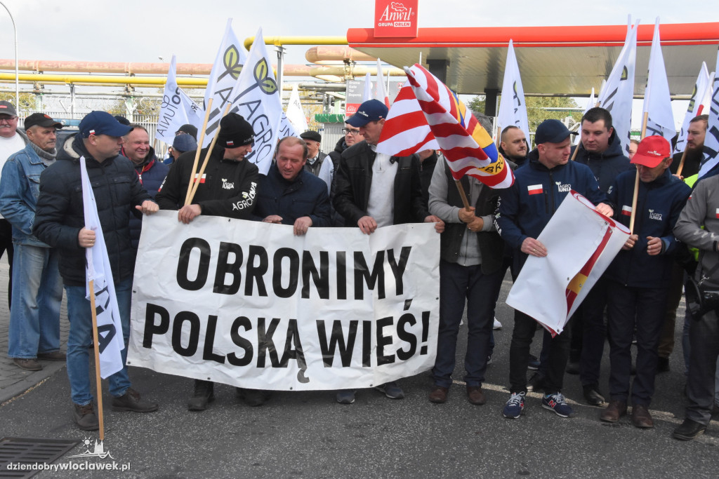 Protest rolników przed Anwilem