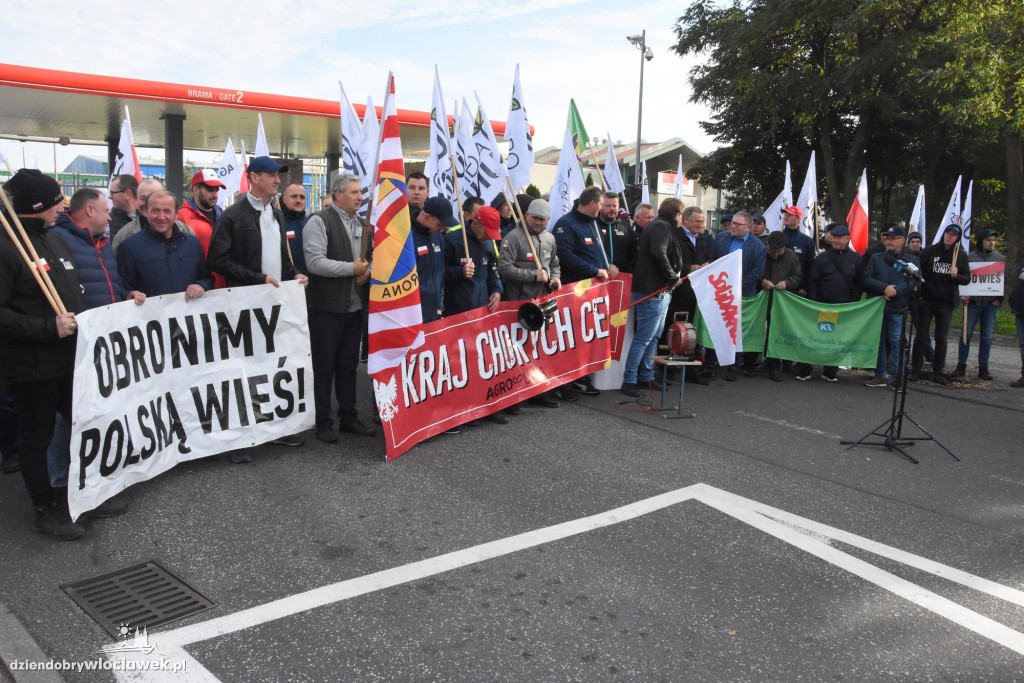 Protest rolników przed Anwilem