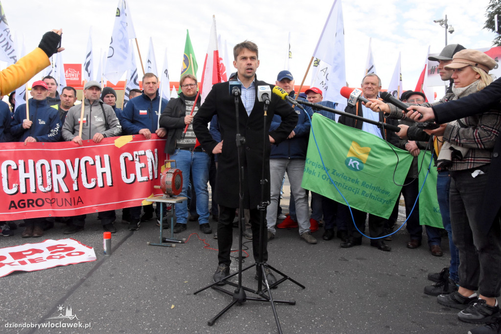 Protest rolników przed Anwilem