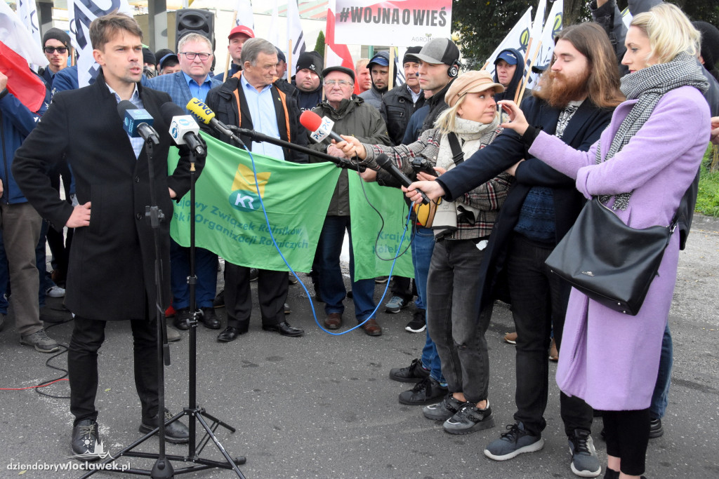 Protest rolników przed Anwilem