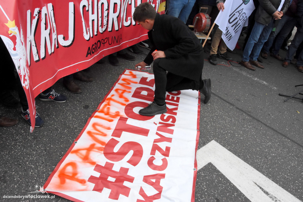 Protest rolników przed Anwilem