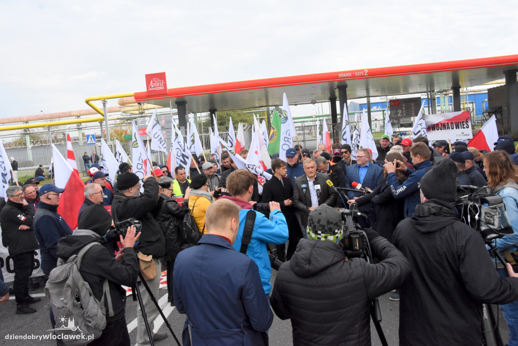 Protest rolników przed Anwilem