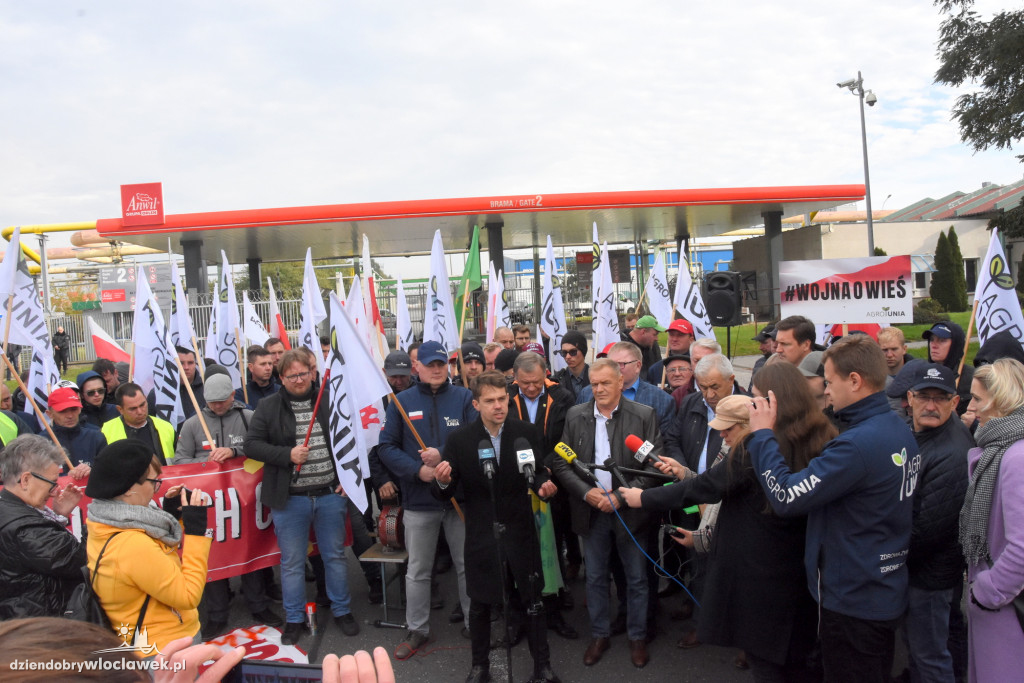 Protest rolników przed Anwilem