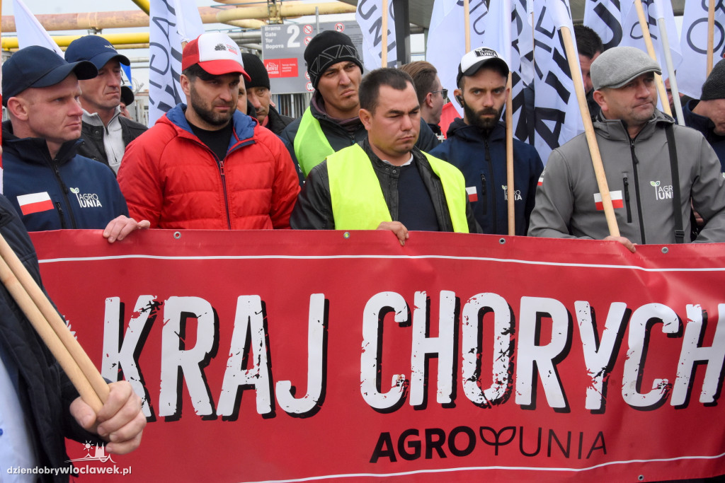 Protest rolników przed Anwilem