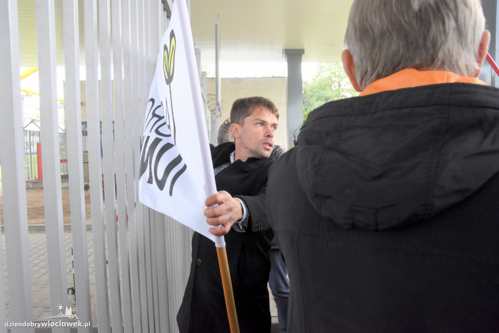 Protest rolników przed Anwilem