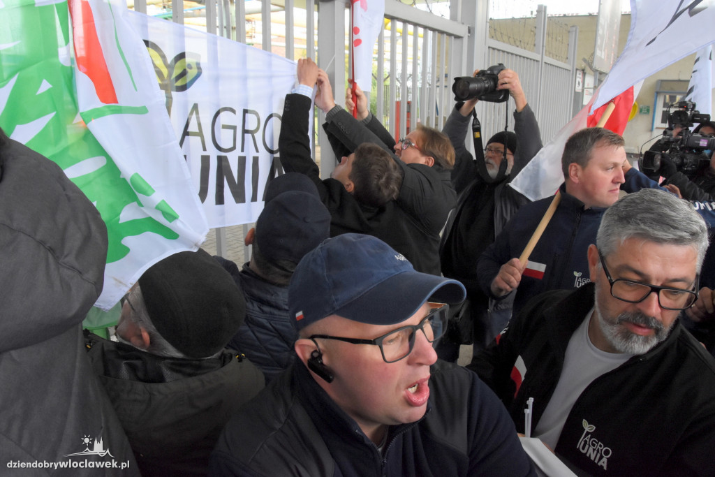 Protest rolników przed Anwilem