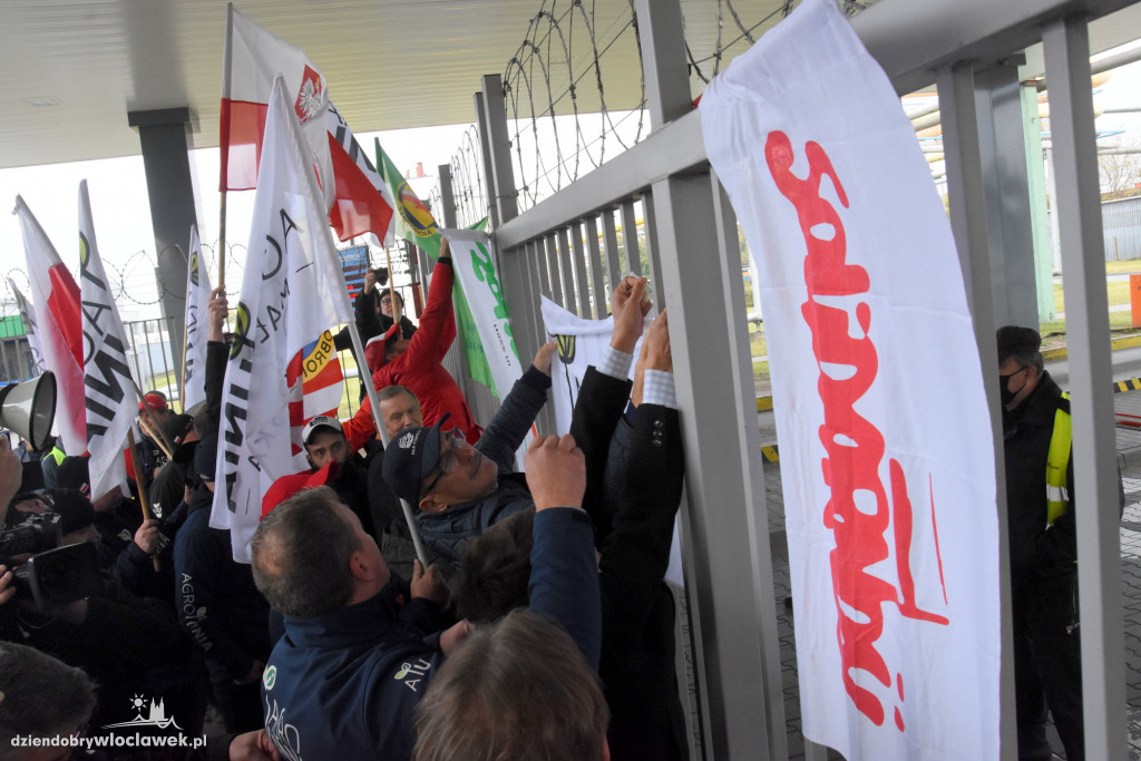 Protest rolników przed Anwilem