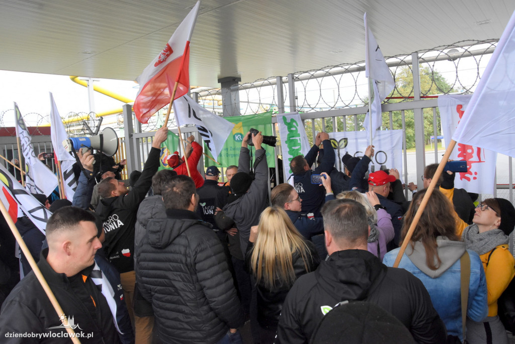 Protest rolników przed Anwilem