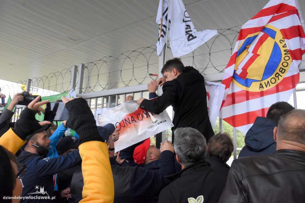 Protest rolników przed Anwilem