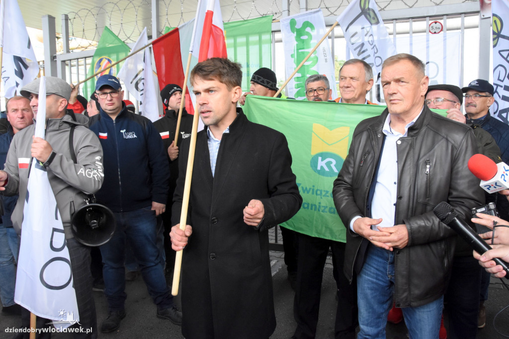 Protest rolników przed Anwilem