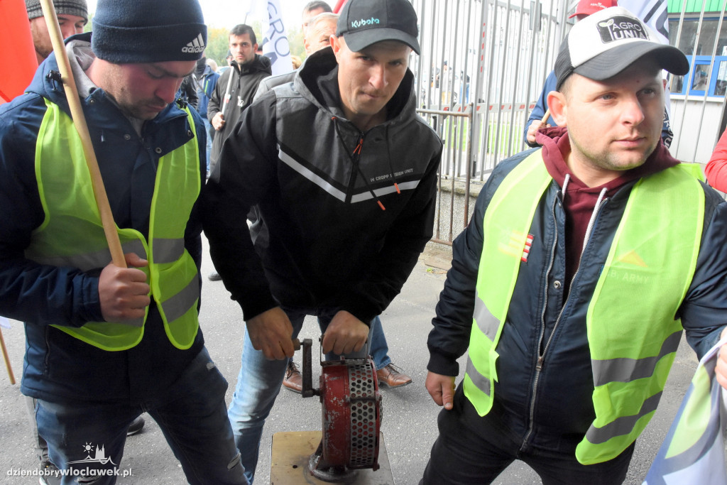 Protest rolników przed Anwilem