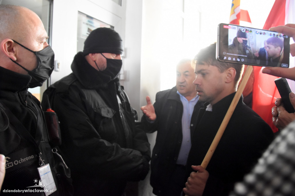 Protest rolników przed Anwilem