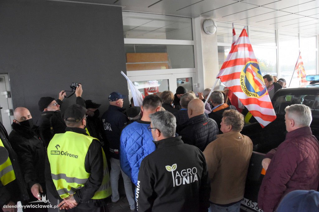 Protest rolników przed Anwilem