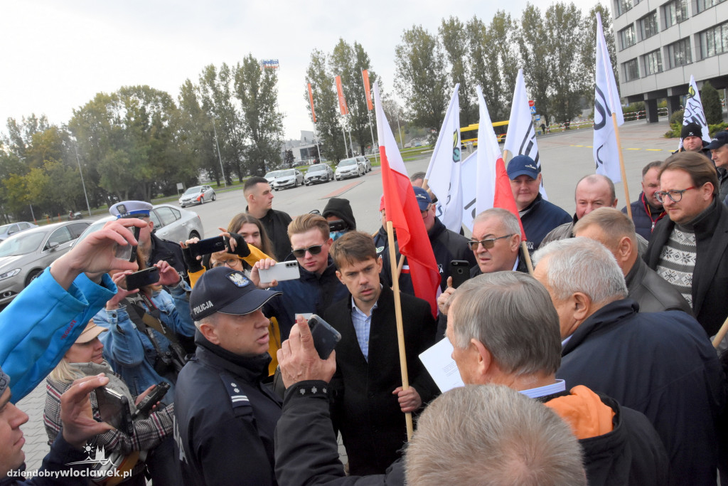 Protest rolników przed Anwilem