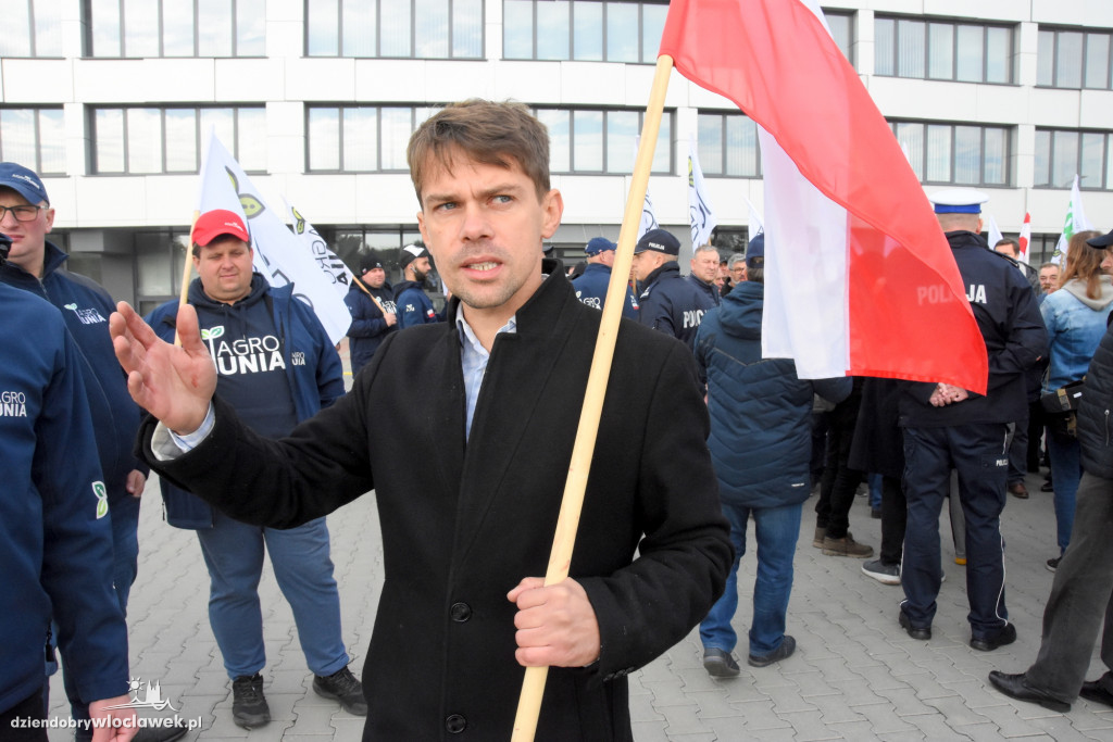 Protest rolników przed Anwilem