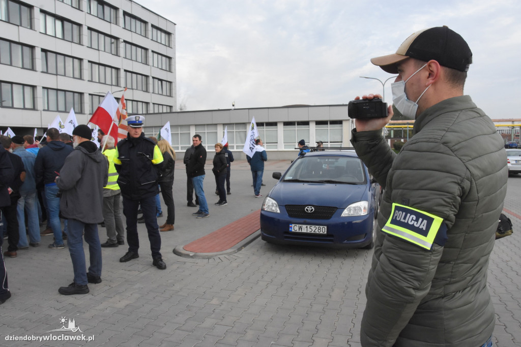 Protest rolników przed Anwilem