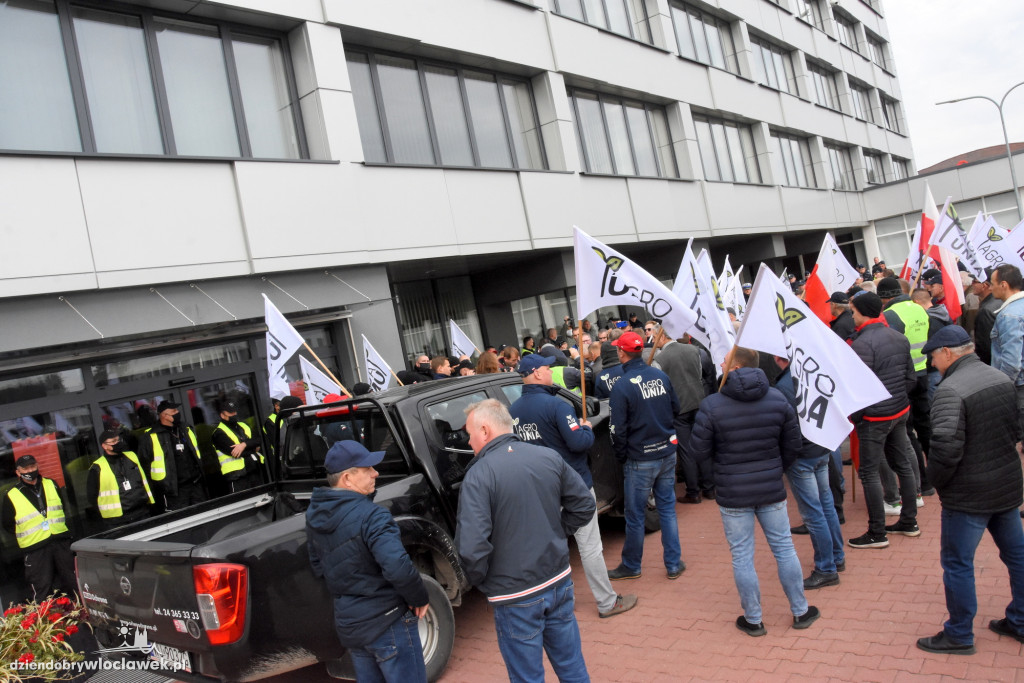 Protest rolników przed Anwilem