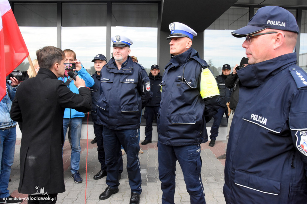 Protest rolników przed Anwilem