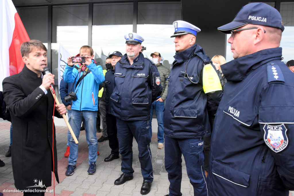 Protest rolników przed Anwilem