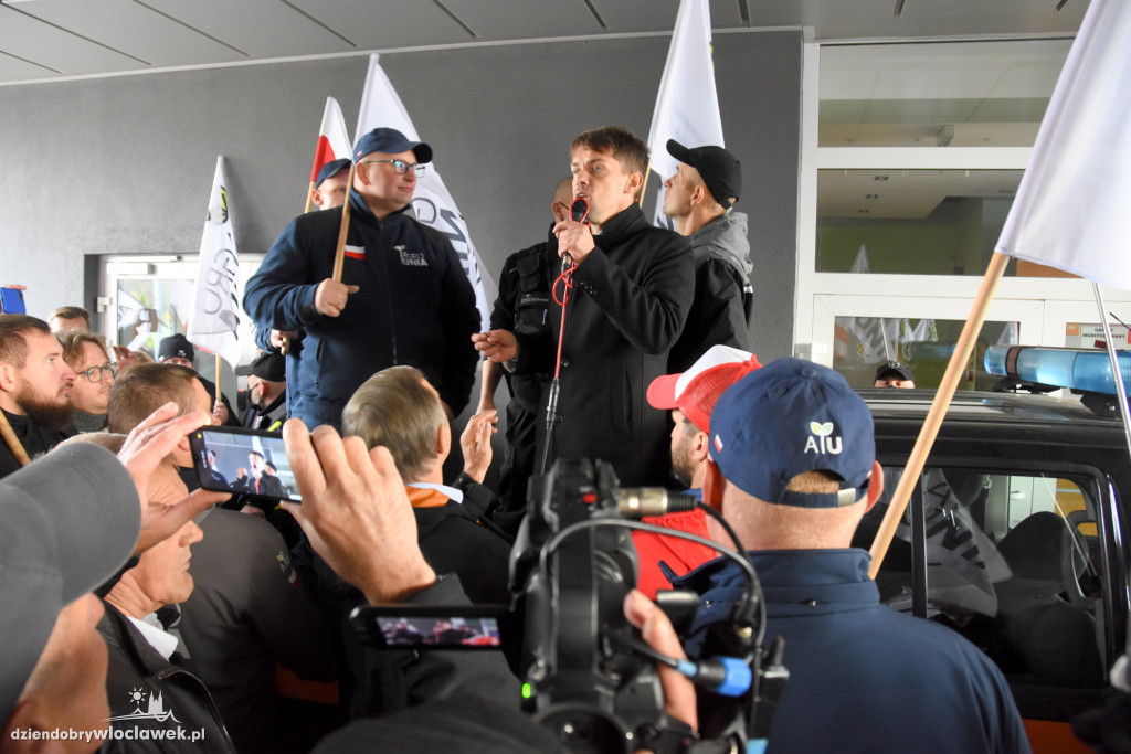 Protest rolników przed Anwilem