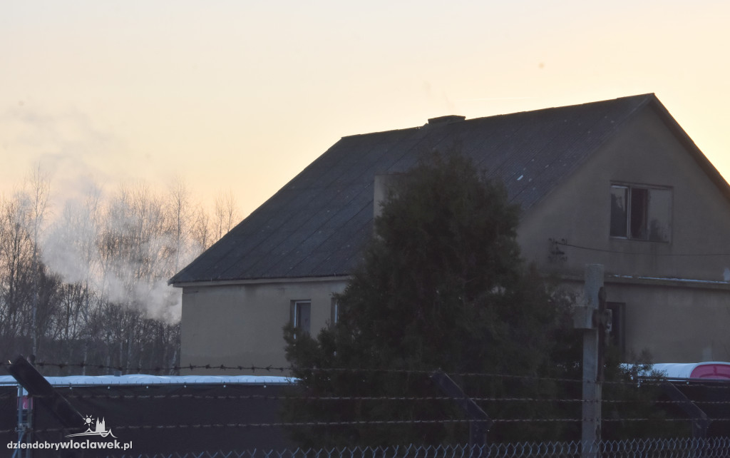 Pożar przy ul. Lisek we Włocławku
