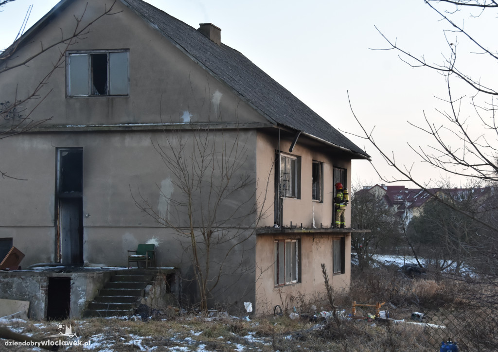 Pożar przy ul. Lisek we Włocławku