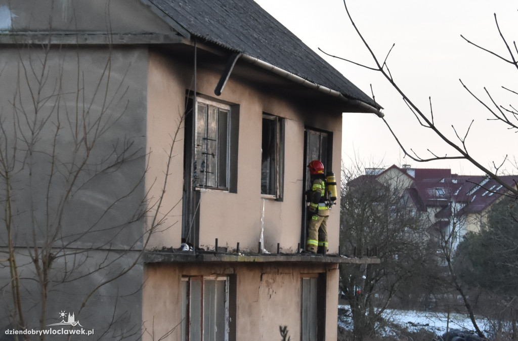 Pożar przy ul. Lisek we Włocławku