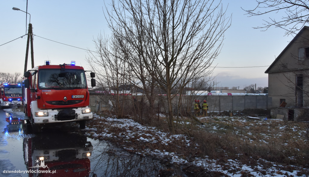 Pożar przy ul. Lisek we Włocławku