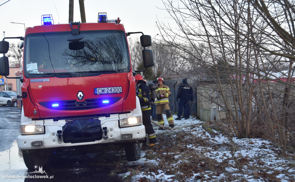 Pożar przy ul. Lisek we Włocławku
