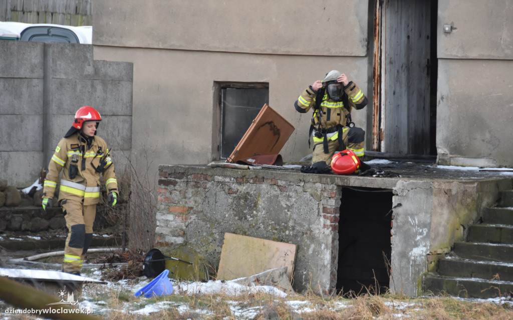 Pożar przy ul. Lisek we Włocławku
