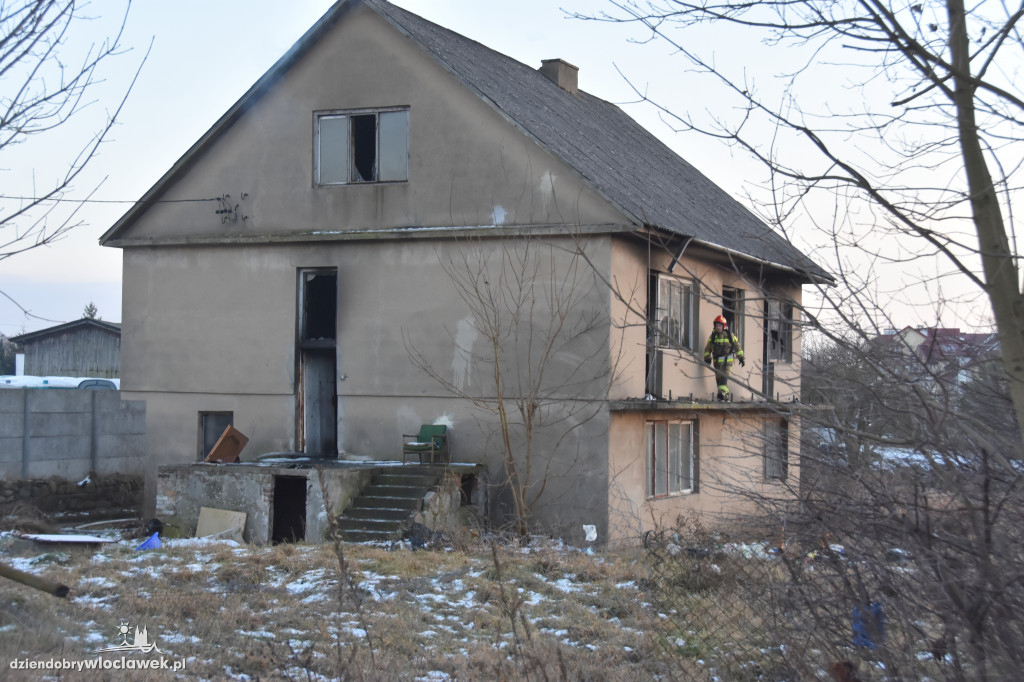 Pożar przy ul. Lisek we Włocławku