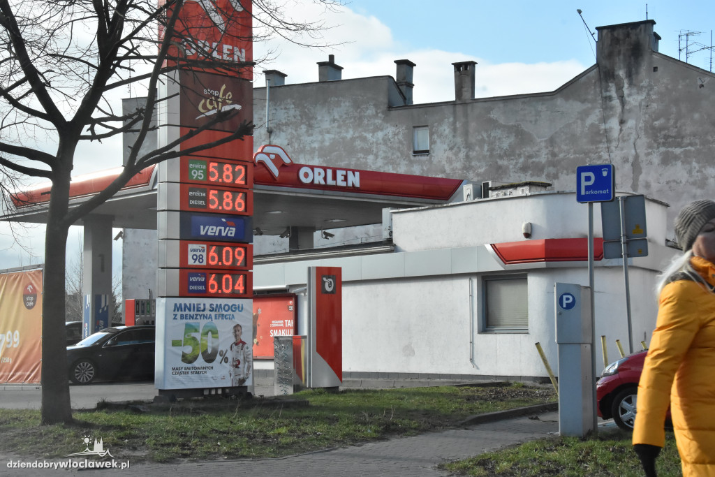 Ceny paliw na stacjach we Włocławku