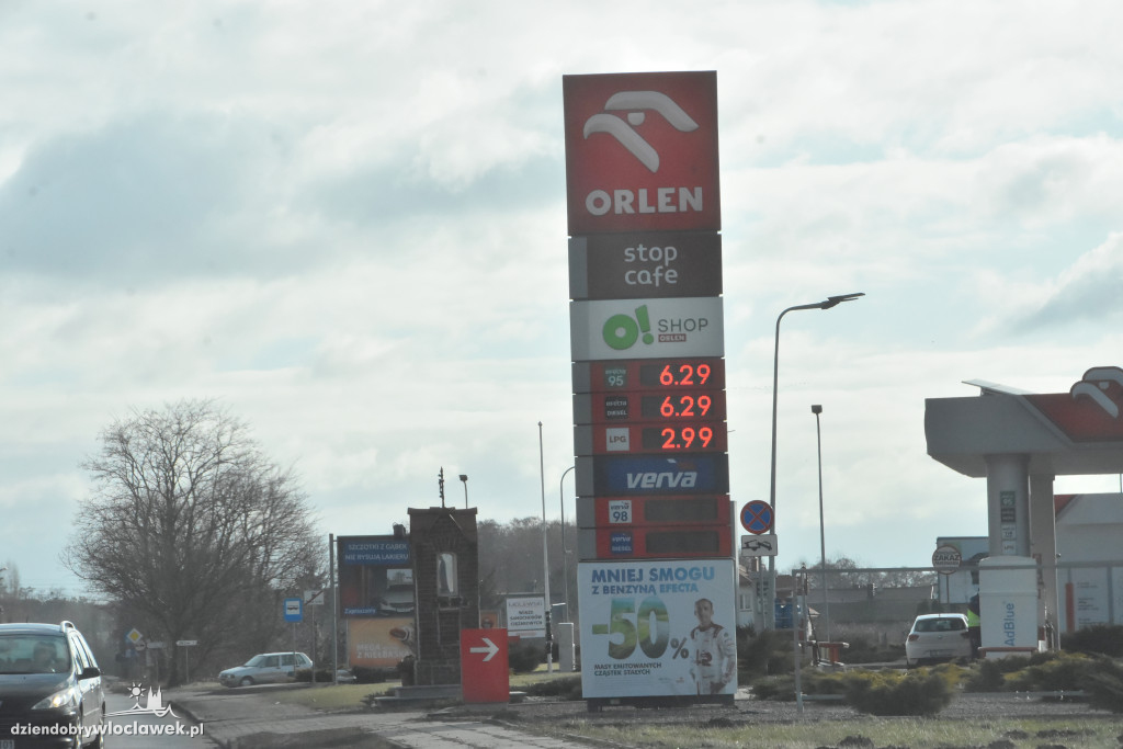 Ceny paliw na stacjach we Włocławku