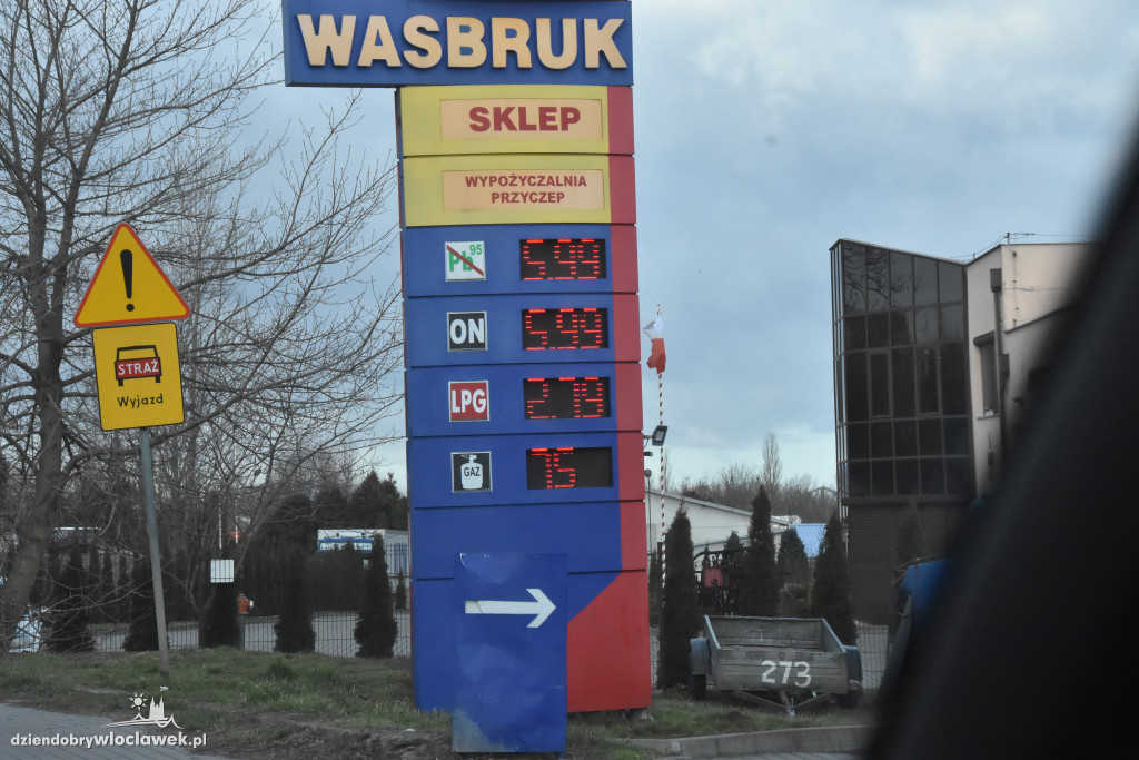 Ceny paliw na stacjach we Włocławku