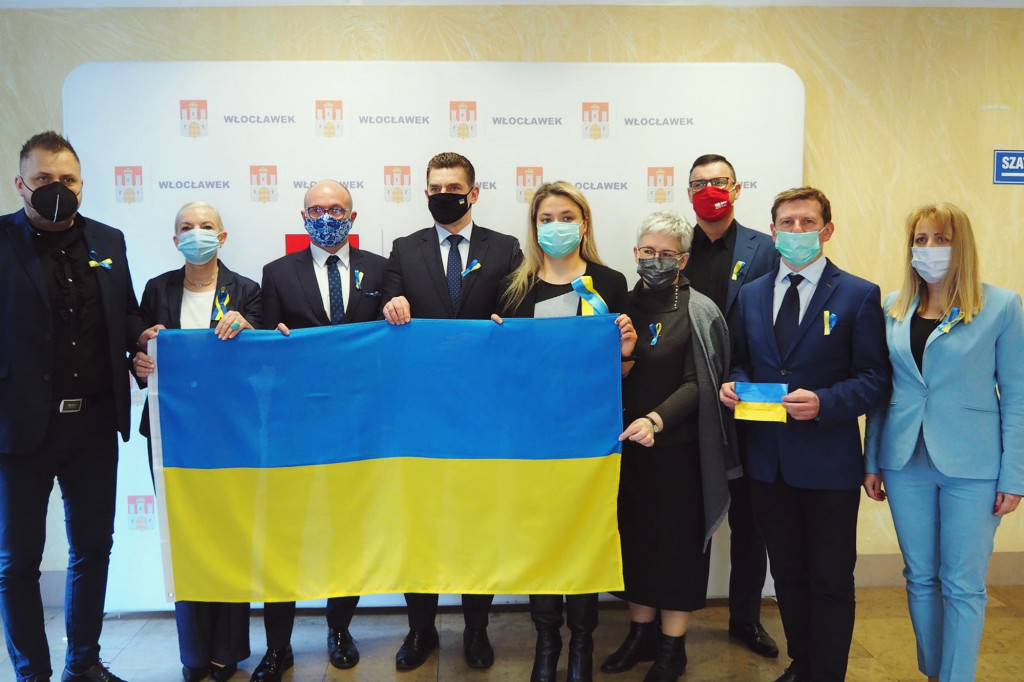 Radni z Włocławka w geście solidarności z Ukrainą