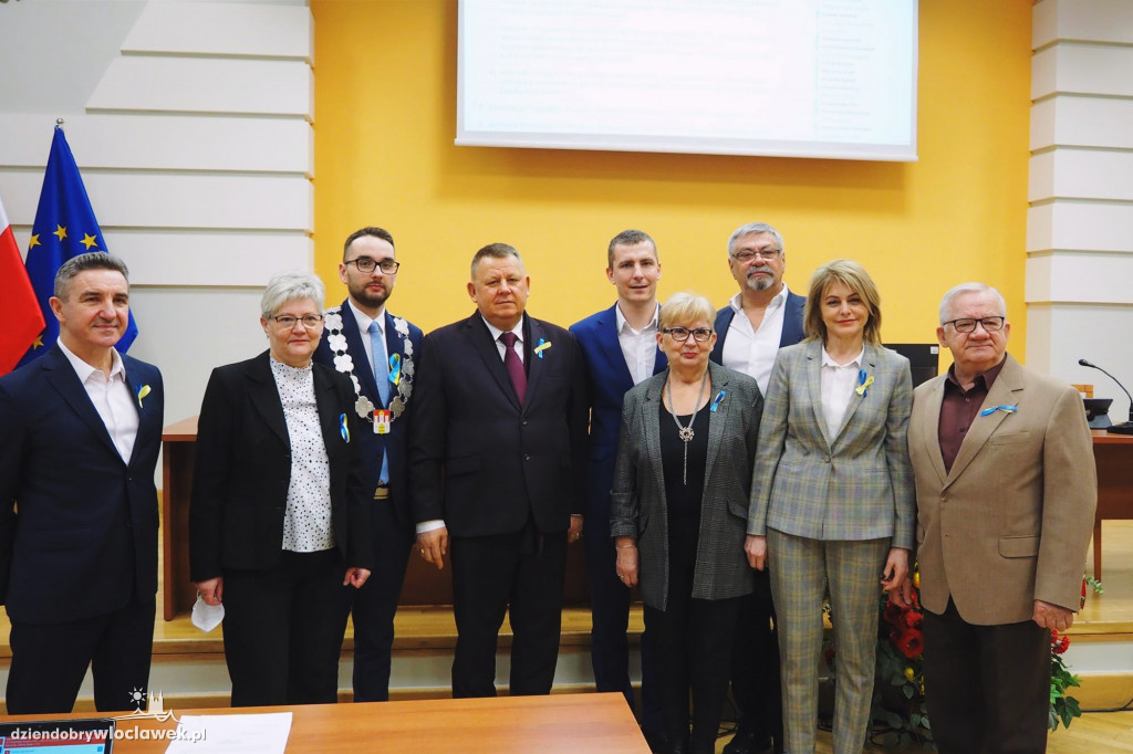 Radni z Włocławka w geście solidarności z Ukrainą