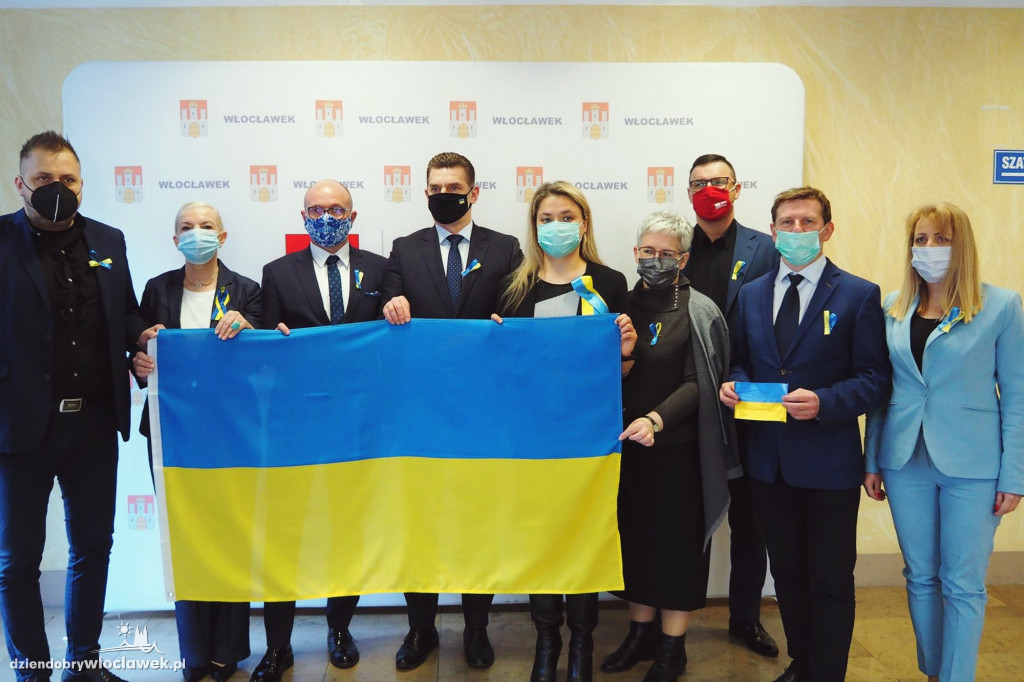 Radni z Włocławka w geście solidarności z Ukrainą