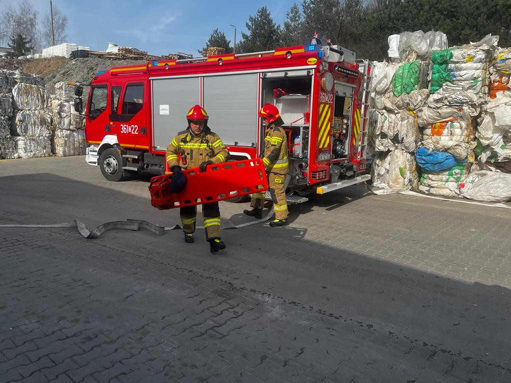 Strażackie ćwiczenia na Krzywej Górze