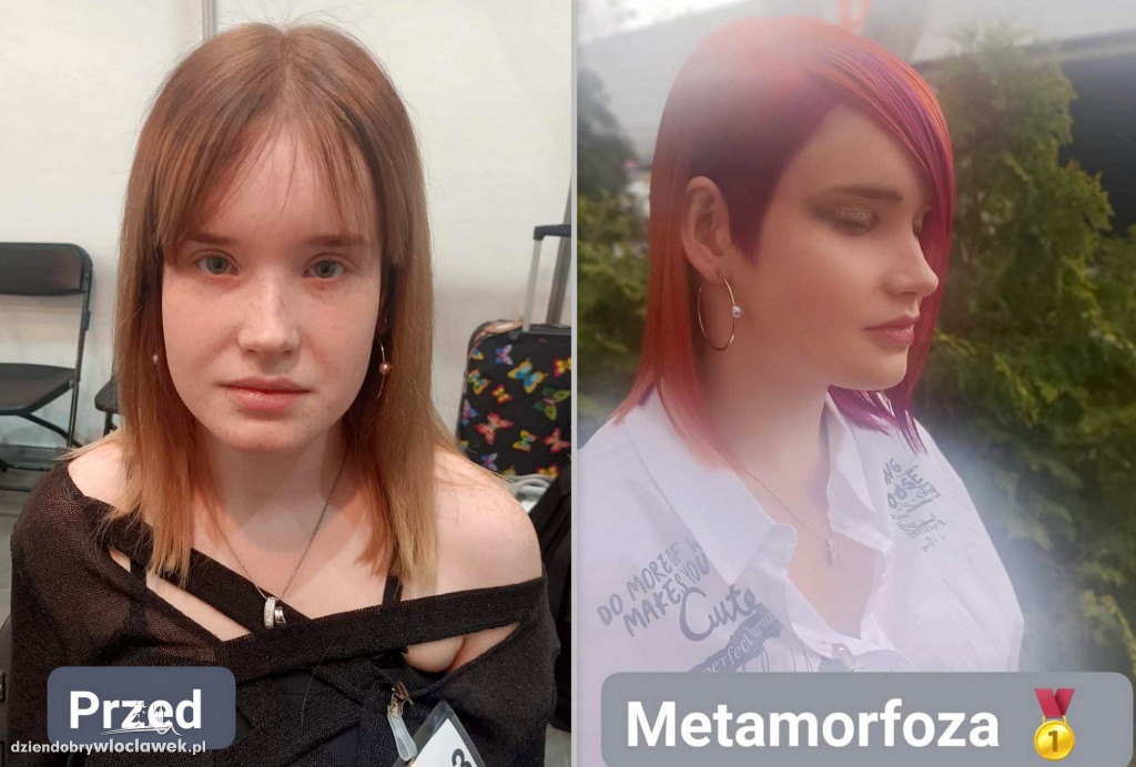 Tą metamorfozą zwyciężyła w konkursie fryzjerskim