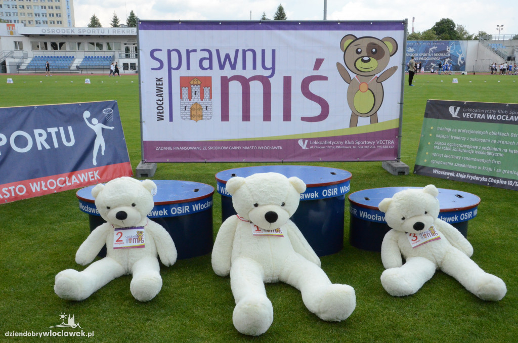 Sprawny Miś na stadionie OSiR