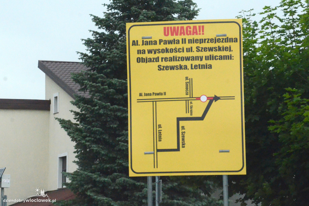 Budowa ronda turbinowego - objazd