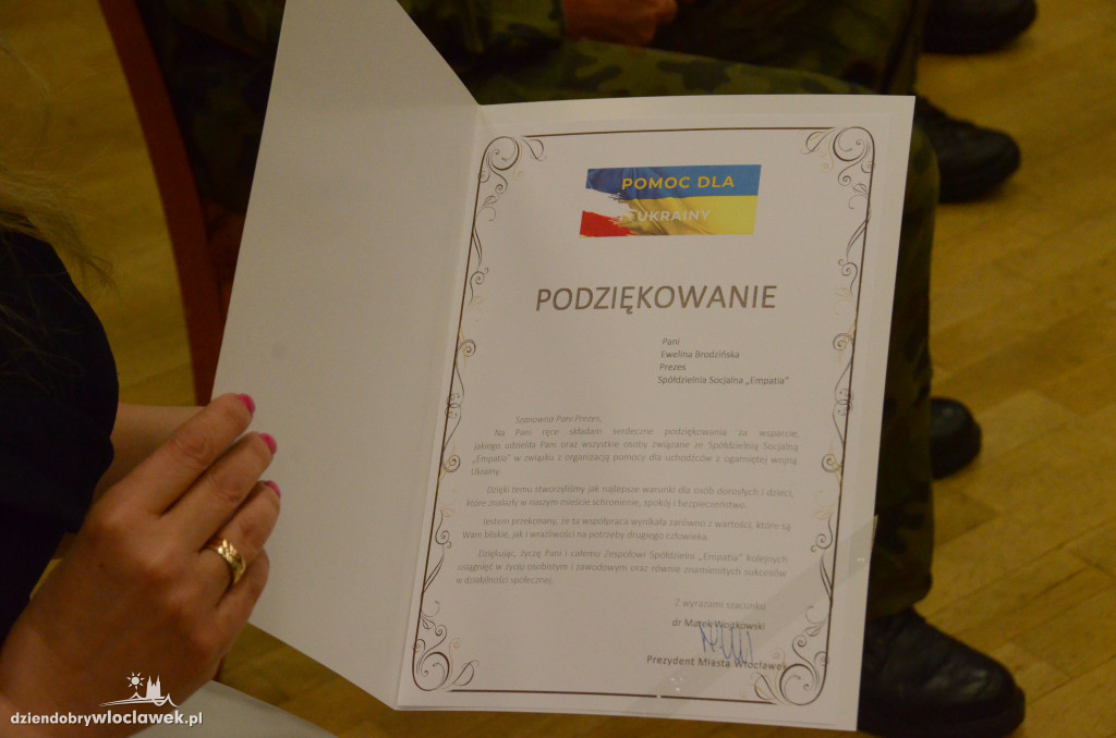 Podziękowania za pomoc uchodźcom z Ukrainy