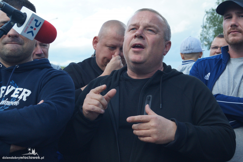 Protest mieszkańców na ul. Płockiej